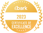 Certificate of excellence we won from Bark in 2023
