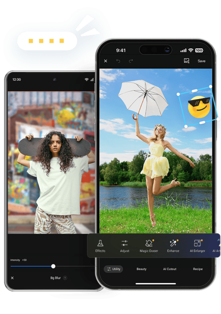 showing android app on a smartphone